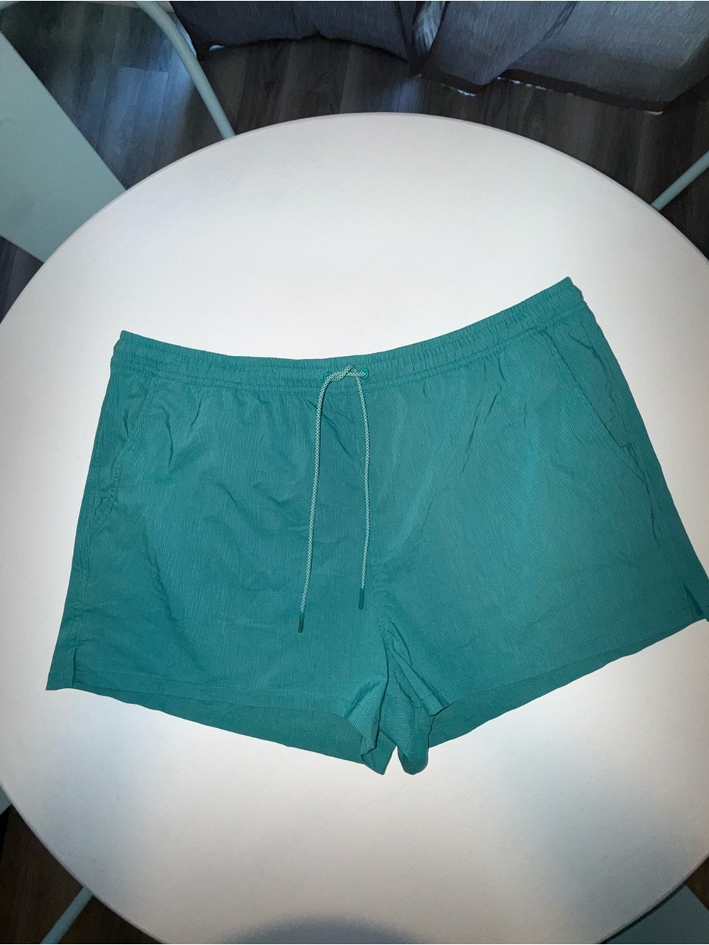Athleta Teal Elastic-Waist Athletic Shorts